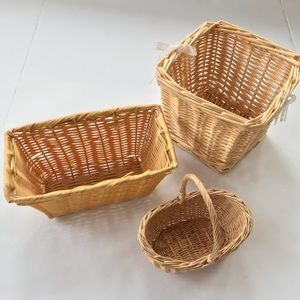 Set of 3 Wicker Baskets